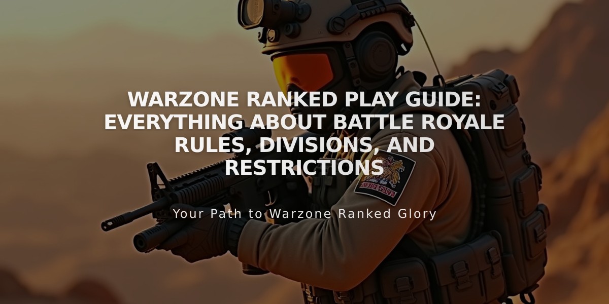 Warzone Ranked Play Guide: Everything About Battle Royale Rules, Divisions, and Restrictions