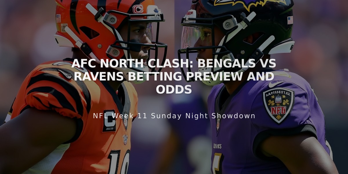 AFC North Clash: Bengals vs Ravens Betting Preview and Odds