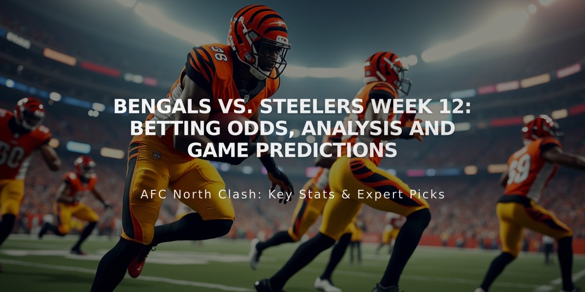 Bengals vs. Steelers Week 12: Betting Odds, Analysis and Game Predictions