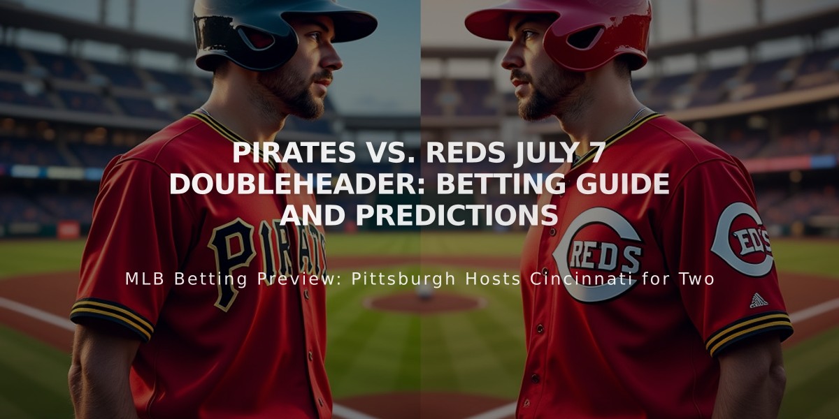 Pirates vs. Reds July 7 Doubleheader: Betting Guide and Predictions