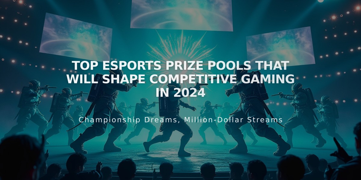 Top Esports Prize Pools That Will Shape Competitive Gaming in 2024