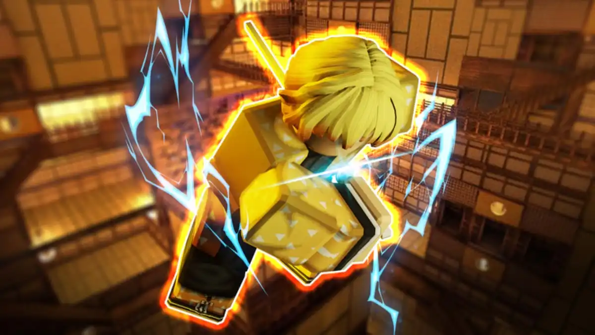 Yellow-haired character using magical powers