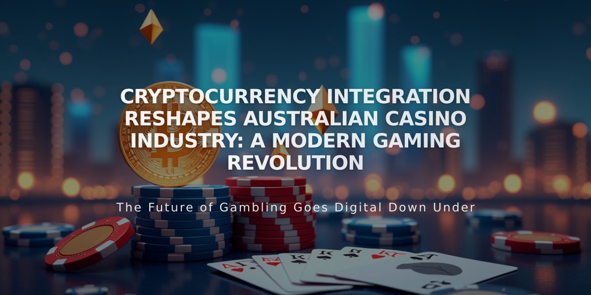 Cryptocurrency Integration Reshapes Australian Casino Industry: A Modern Gaming Revolution