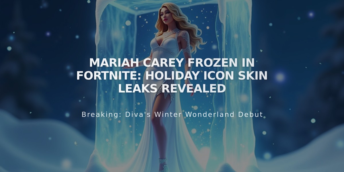 Mariah Carey Frozen in Fortnite: Holiday Icon Skin Leaks Revealed