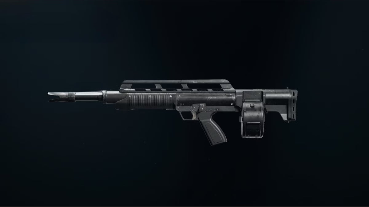 Gray Maelstrom rifle in dark background