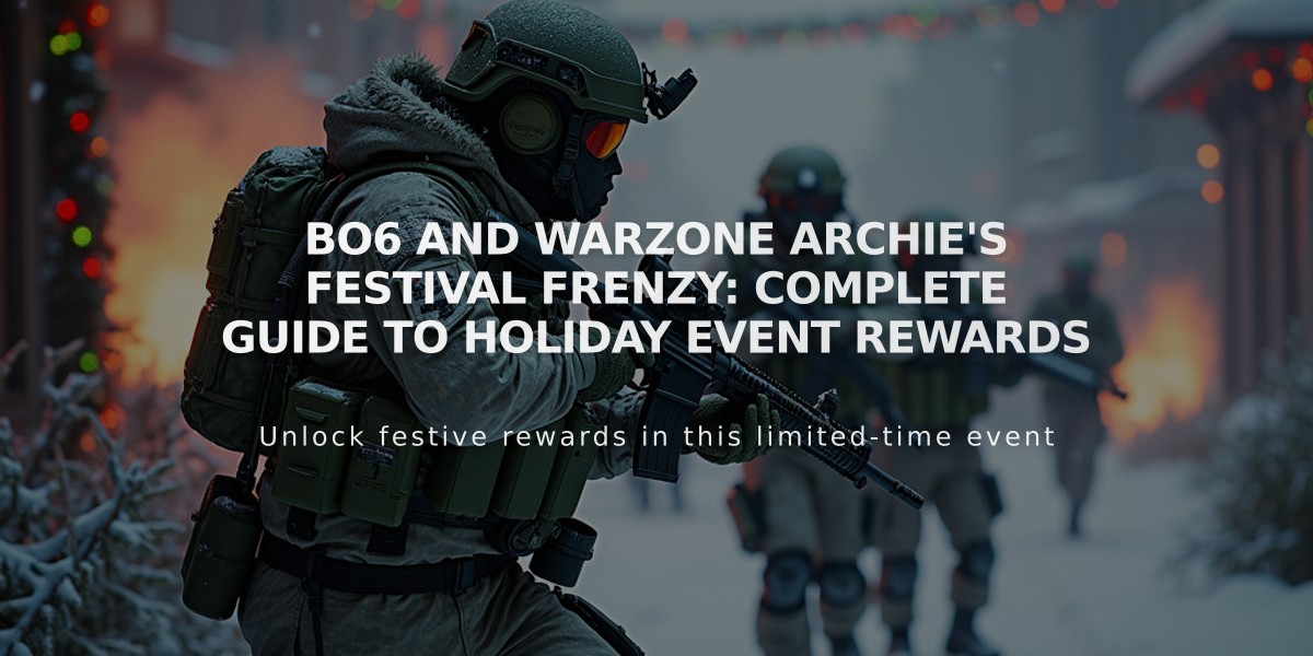 BO6 and Warzone Archie's Festival Frenzy: Complete Guide to Holiday Event Rewards