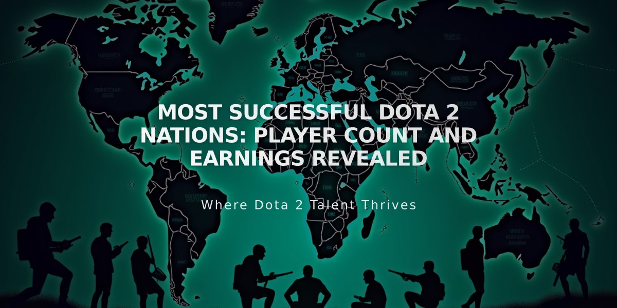 Most Successful Dota 2 Nations: Player Count and Earnings Revealed