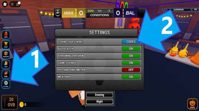 Football Legends settings screen