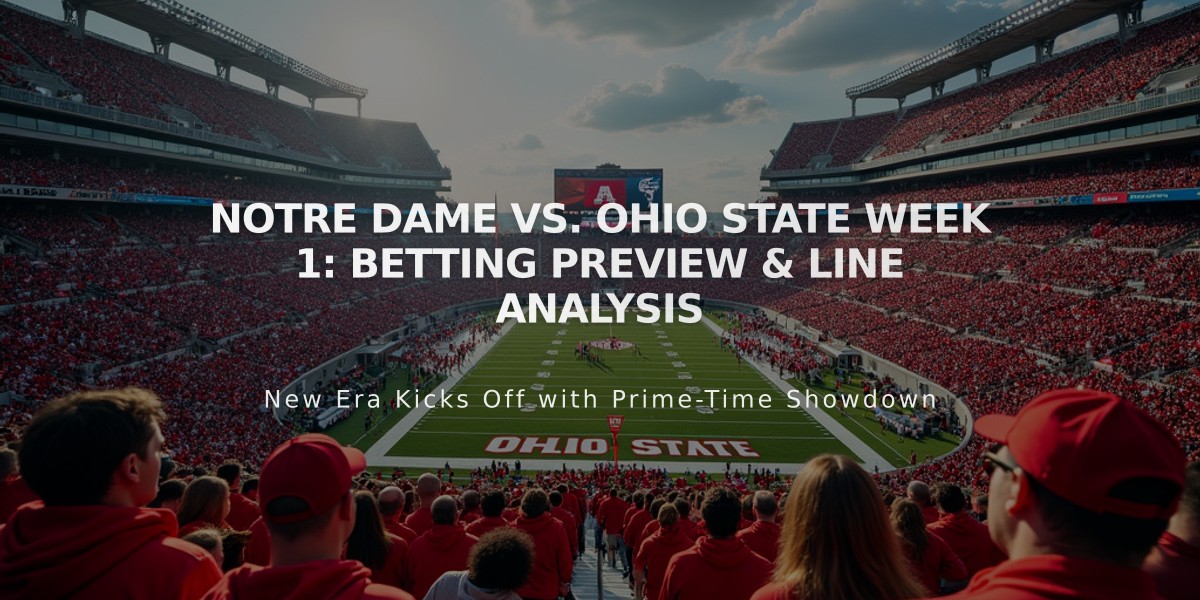 Notre Dame vs. Ohio State Week 1: Betting Preview & Line Analysis