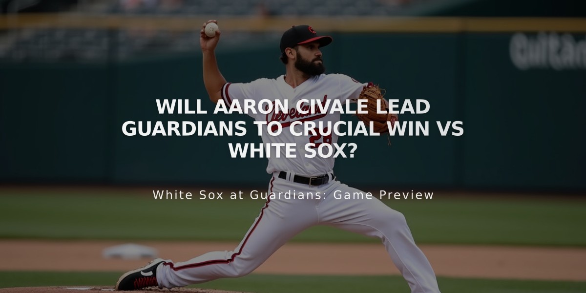 Will Aaron Civale Lead Guardians to Crucial Win vs White Sox?