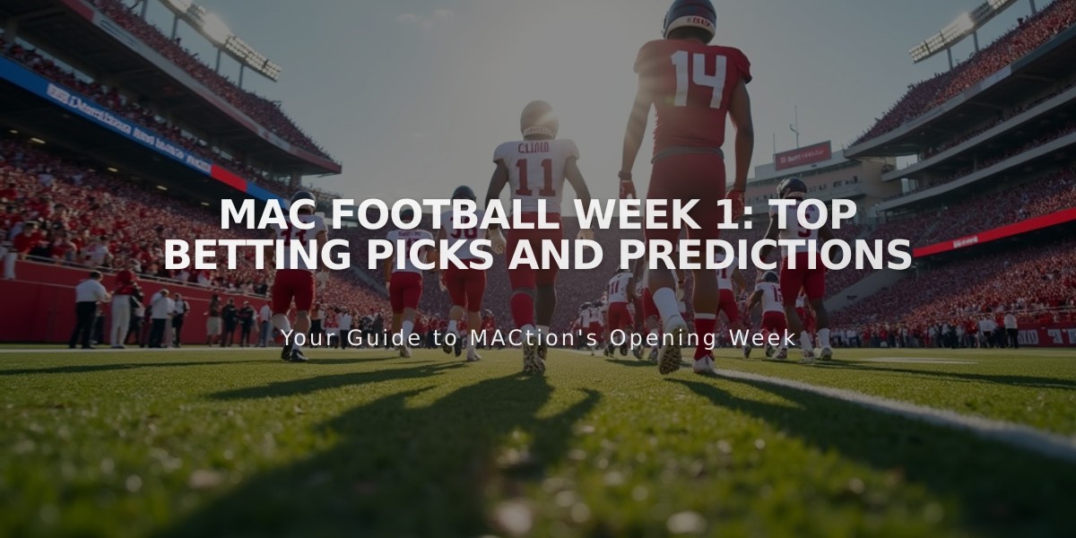 MAC Football Week 1: Top Betting Picks and Predictions