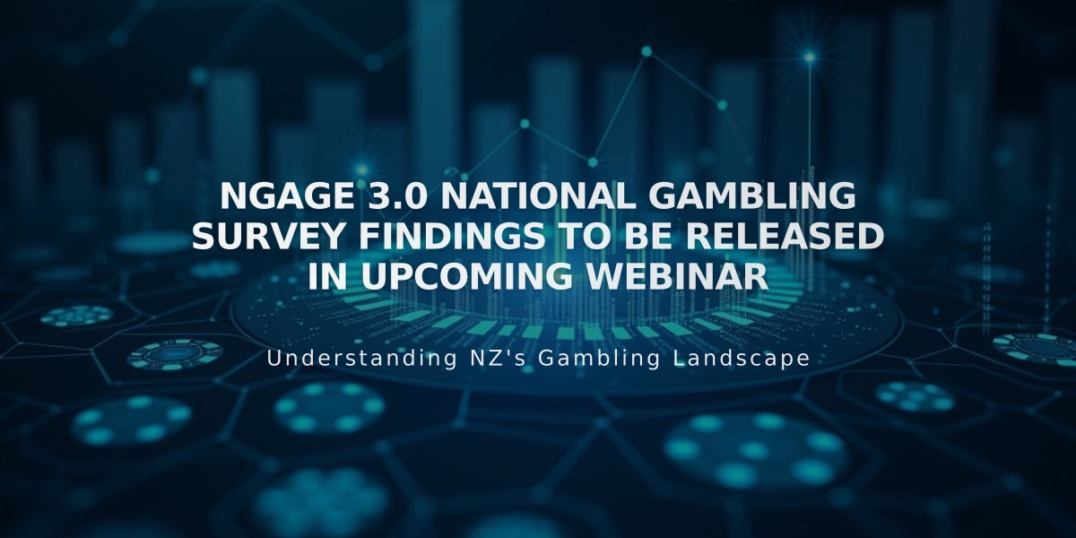 NGAGE 3.0 National Gambling Survey Findings to be Released in Upcoming Webinar