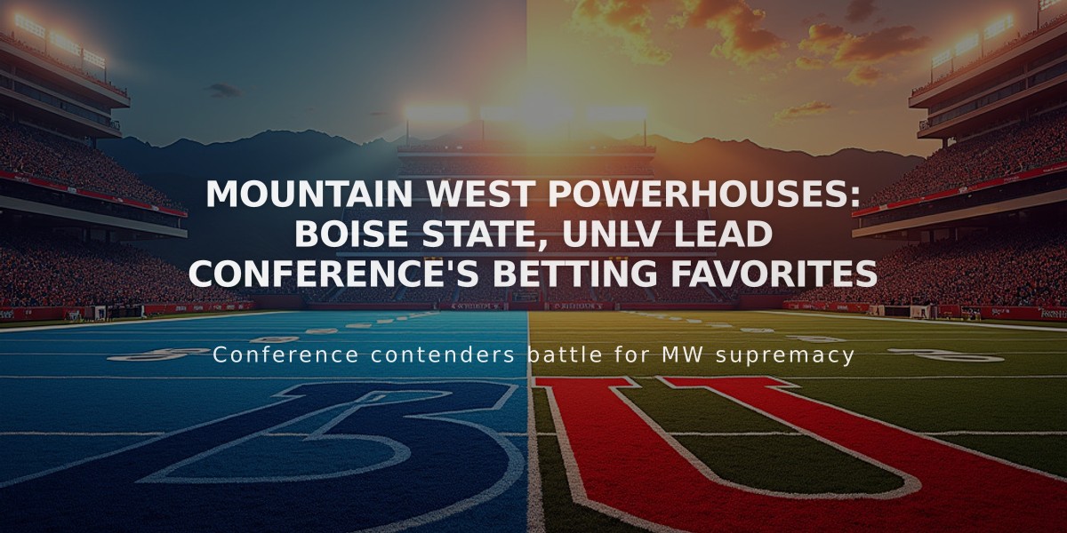 Mountain West Powerhouses: Boise State, UNLV Lead Conference's Betting Favorites