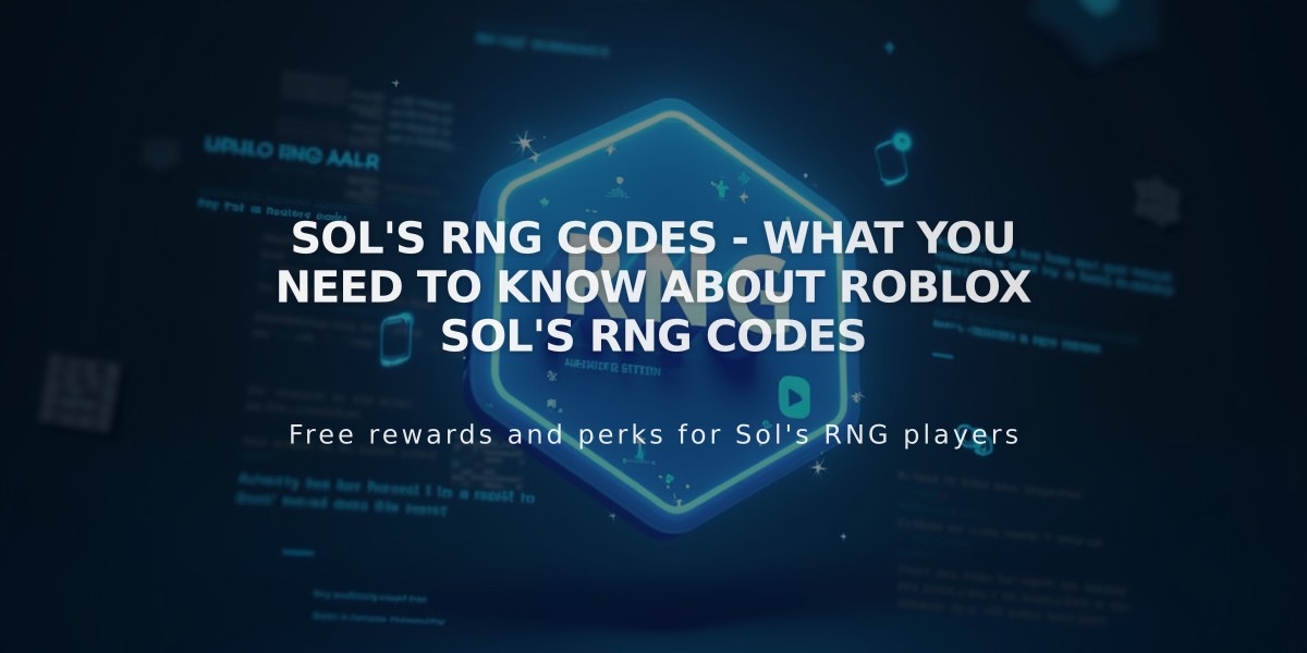 Sol's RNG Codes - What You Need to Know About Roblox Sol's RNG Codes