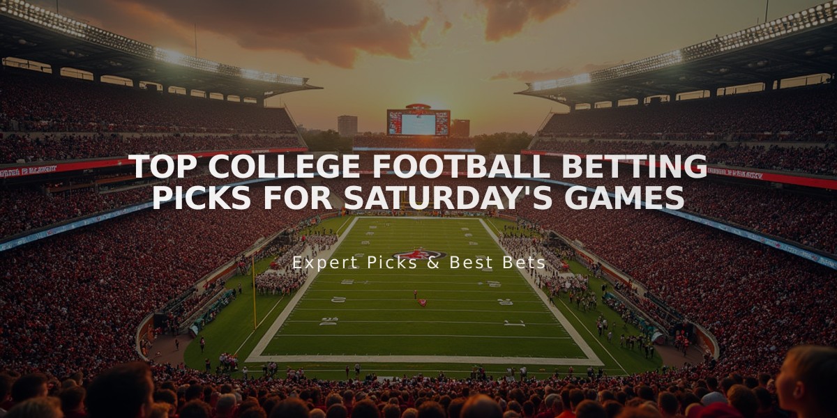 Top College Football Betting Picks for Saturday's Games