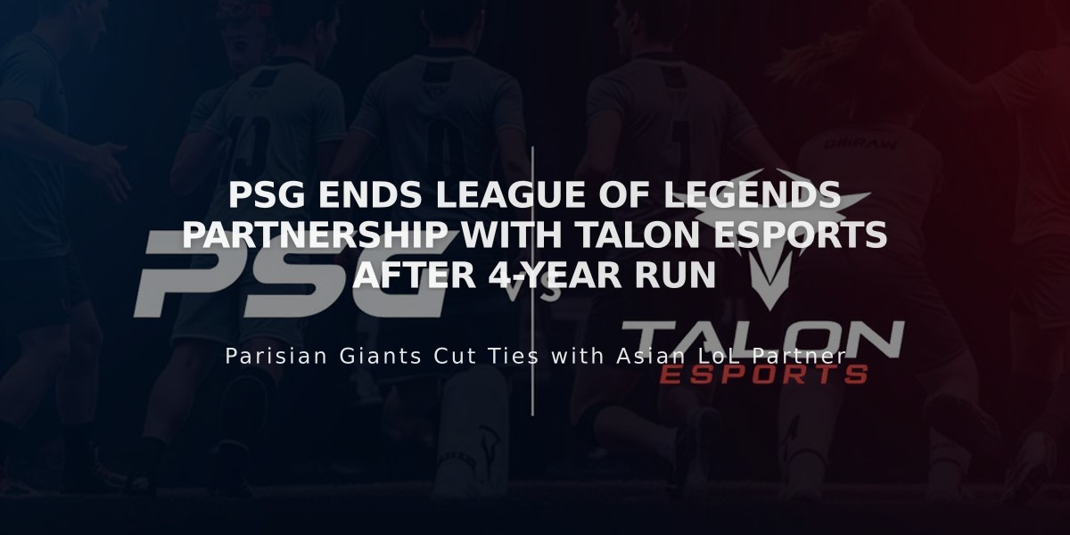 PSG Ends League of Legends Partnership with Talon Esports After 4-Year Run