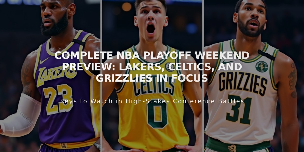 Complete NBA Playoff Weekend Preview: Lakers, Celtics, and Grizzlies in Focus