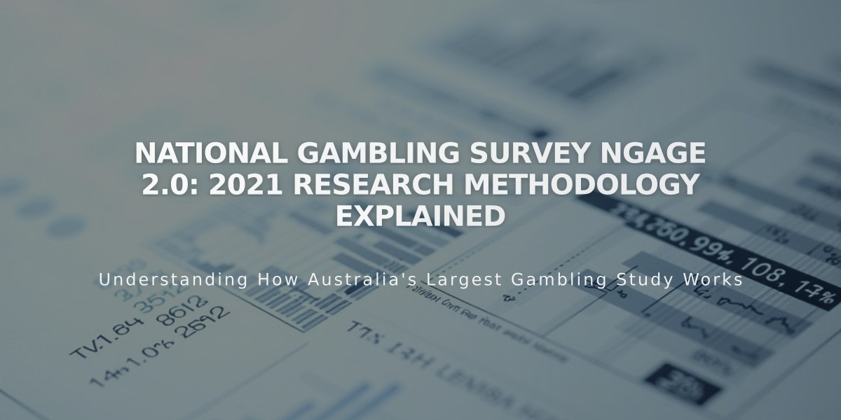 National Gambling Survey NGAGE 2.0: 2021 Research Methodology Explained