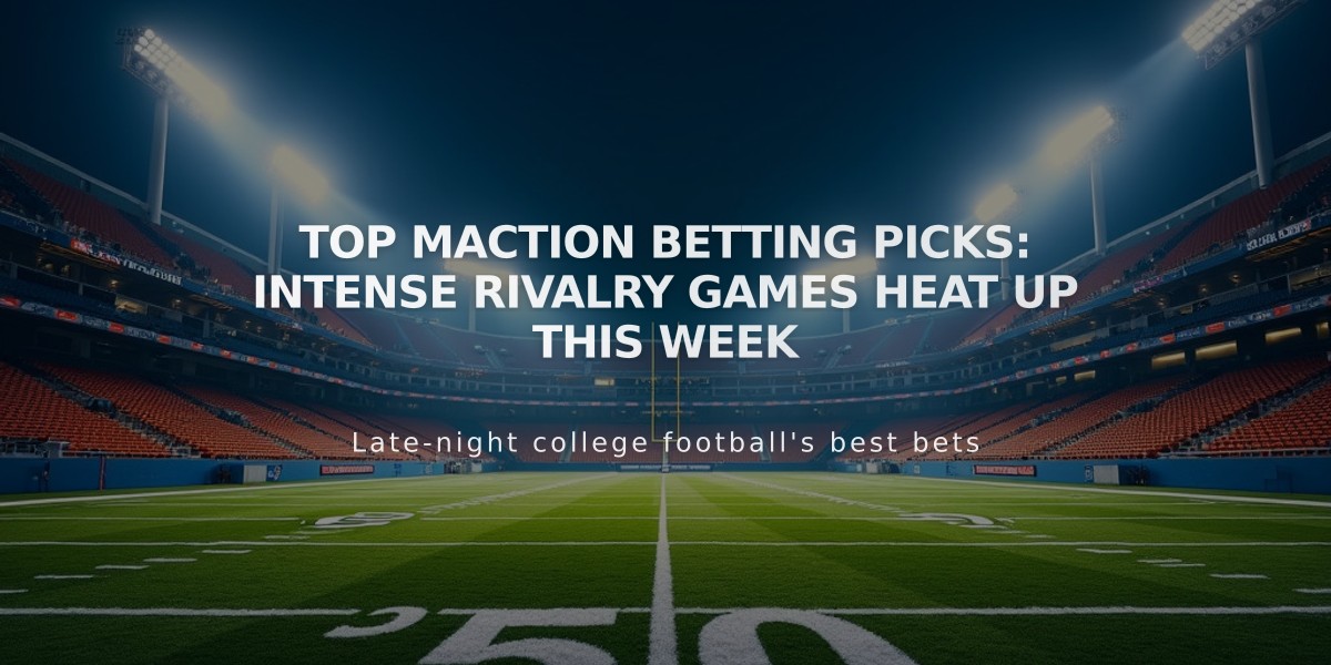 Top MACtion Betting Picks: Intense Rivalry Games Heat Up This Week