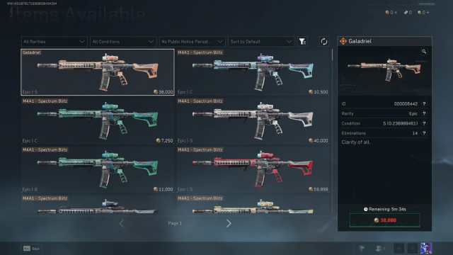 CS:GO Delta Force marketplace interface