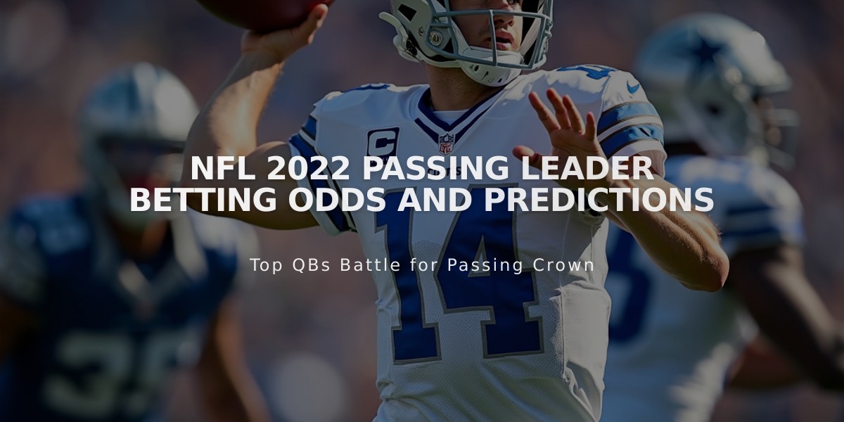 NFL 2022 Passing Leader Betting Odds and Predictions