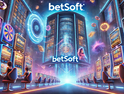 Futuristic Betsoft gaming server facility