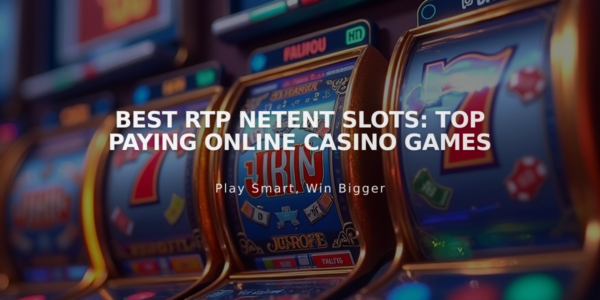 Best RTP NetEnt Slots: Top Paying Online Casino Games