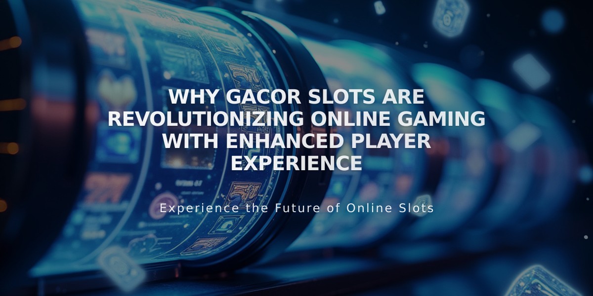 Why Gacor Slots Are Revolutionizing Online Gaming with Enhanced Player Experience