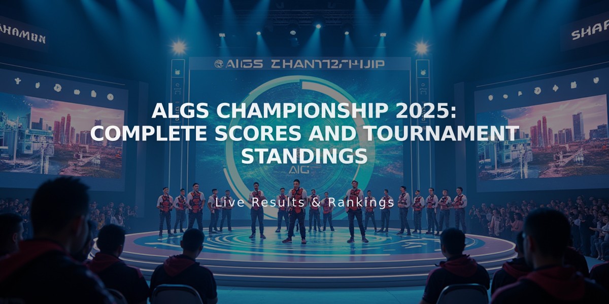 ALGS Championship 2025: Complete Scores and Tournament Standings