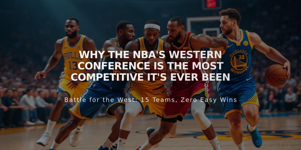 Why the NBA's Western Conference is the Most Competitive It's Ever Been