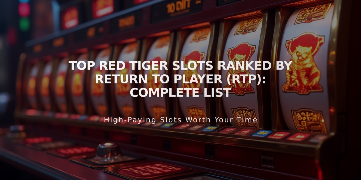 Top Red Tiger Slots Ranked by Return to Player (RTP): Complete List