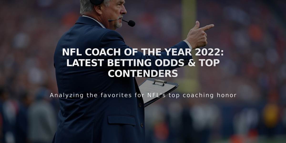 NFL Coach of the Year 2022: Latest Betting Odds & Top Contenders