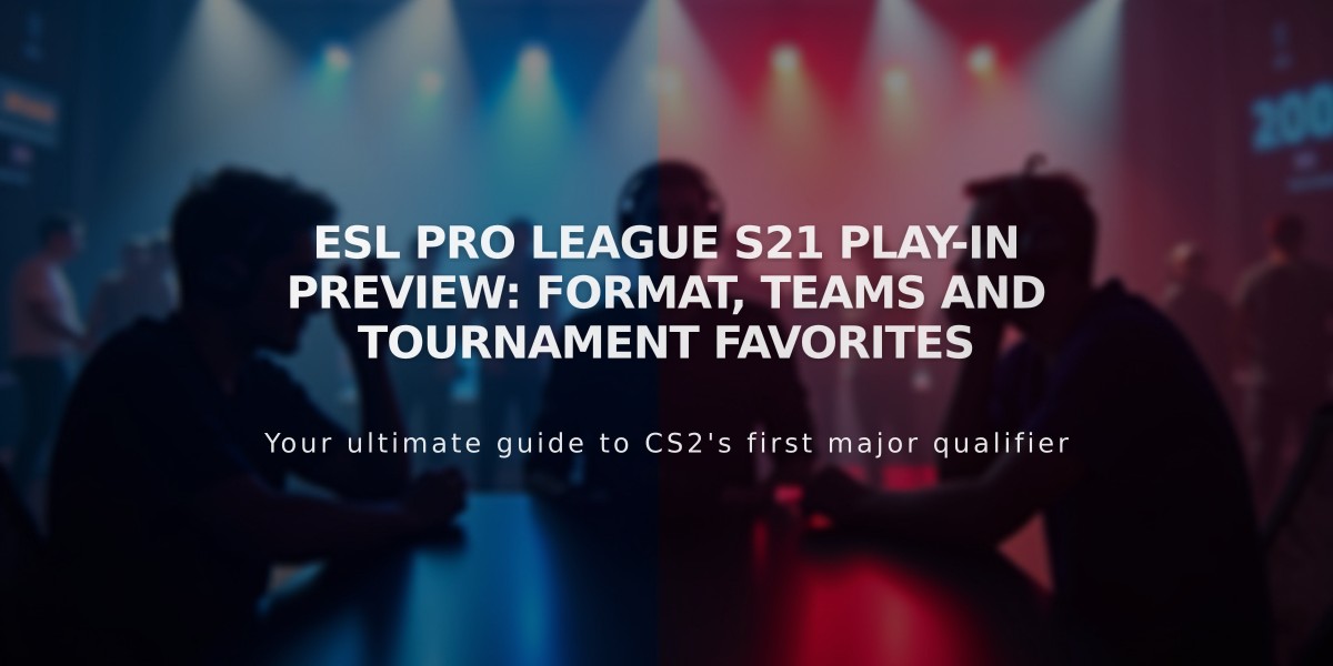 ESL Pro League S21 Play-In Preview: Format, Teams and Tournament Favorites