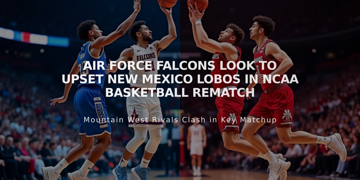 Air Force Falcons Look to Upset New Mexico Lobos in NCAA Basketball Rematch