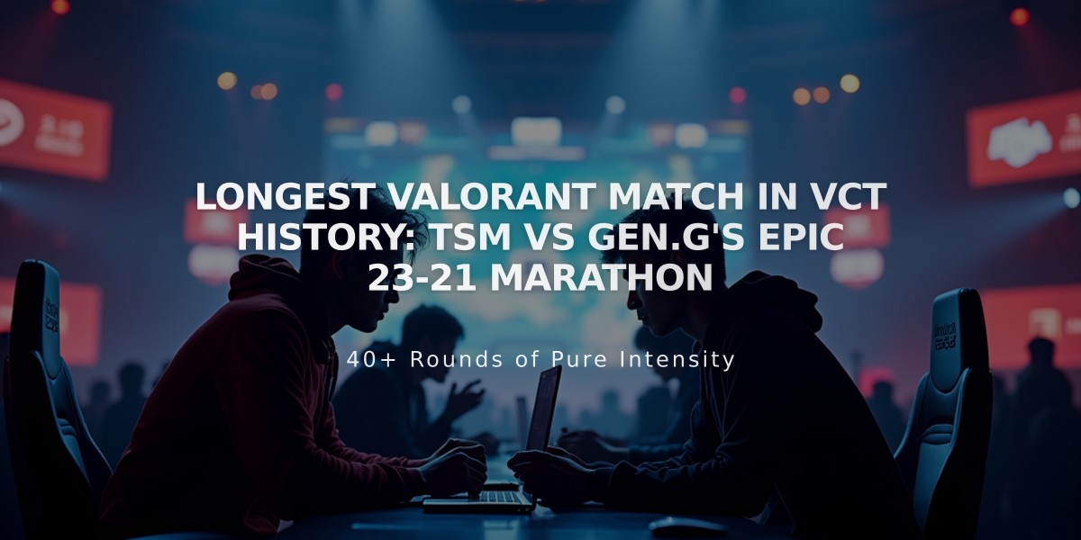 Longest VALORANT Match in VCT History: TSM vs Gen.G's Epic 23-21 Marathon