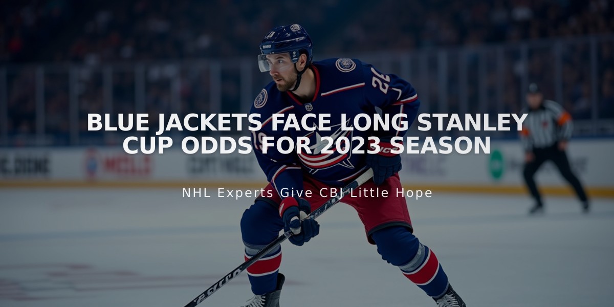 Blue Jackets Face Long Stanley Cup Odds for 2023 Season