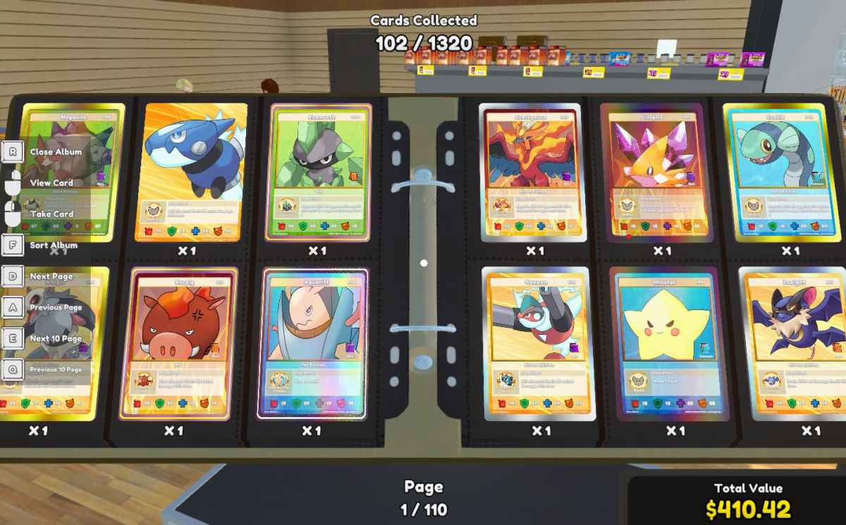 Pokémon cards spread on table