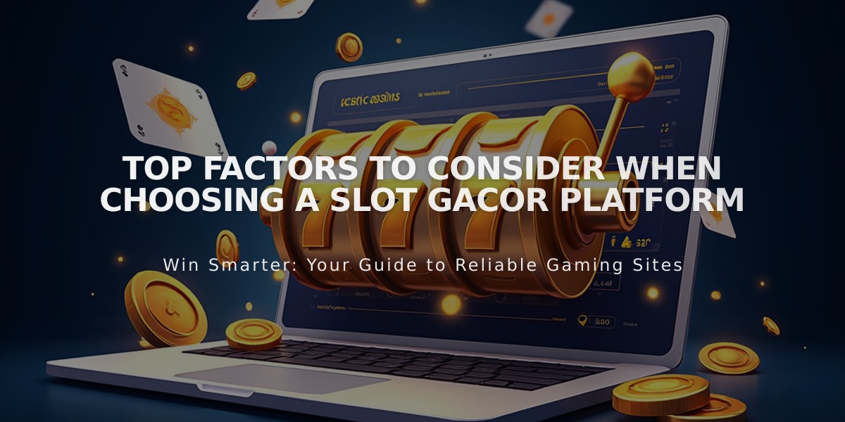 Top Factors to Consider When Choosing a Slot Gacor Platform