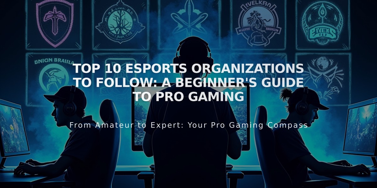 Top 10 Esports Organizations to Follow: A Beginner's Guide to Pro Gaming