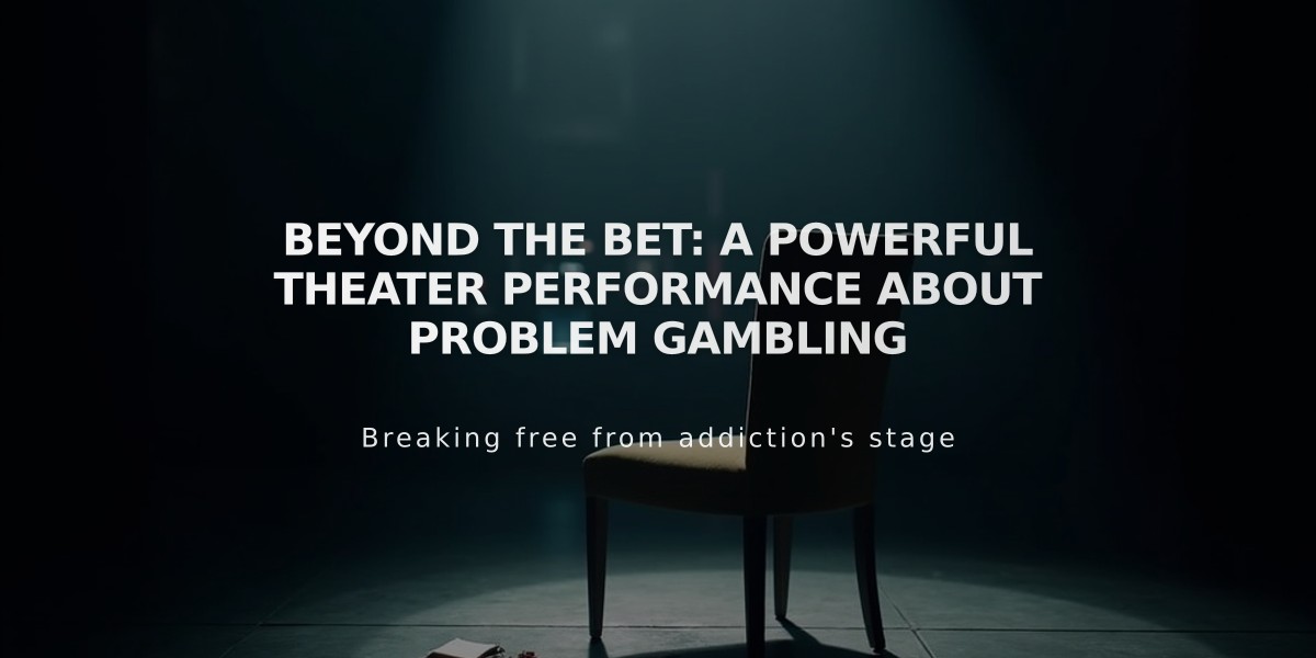 Beyond The Bet: A Powerful Theater Performance About Problem Gambling